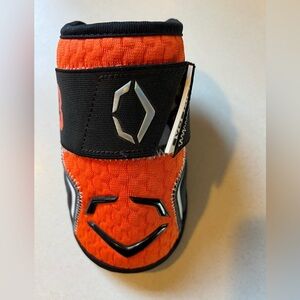 Orange and Black evoshield elbow guard with Phil 4:13
